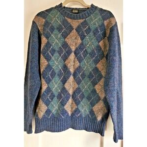 Vtg BROOKS BROTHERS Shetland all wool sweater hand knit in England Mens 38